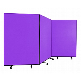 Division Fiesta Triple Mobile Partition Screens - Display Equipment