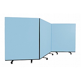 Division Fiesta Triple Mobile Partition Screens - Display Equipment