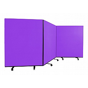 Division Fiesta Triple Mobile Partition Screens - Display Equipment