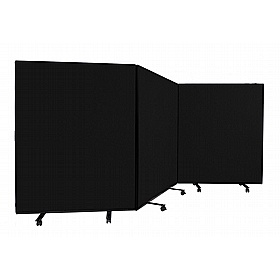 Division Fiesta Triple Mobile Partition Screens - Display Equipment