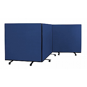Division Fiesta Triple Mobile Partition Screens - Display Equipment