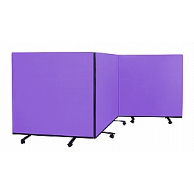 Division Fiesta Triple Mobile Partition Screens - Display Equipment