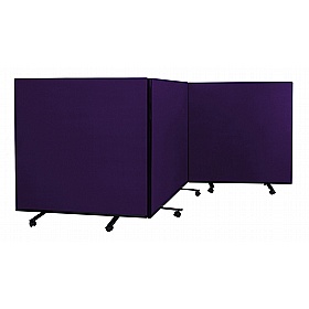 Division Fiesta Triple Mobile Partition Screens - Display Equipment