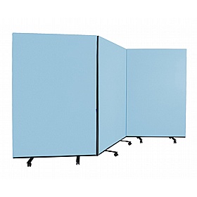 Division Fiesta Triple Mobile Partition Screens - Display Equipment