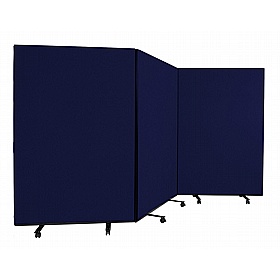 Division Fiesta Triple Mobile Partition Screens - Display Equipment