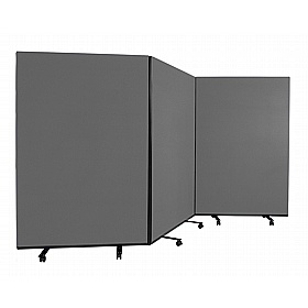 Division Fiesta Triple Mobile Partition Screens - Display Equipment