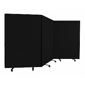 Division Fiesta Triple Mobile Partition Screens - Display Equipment