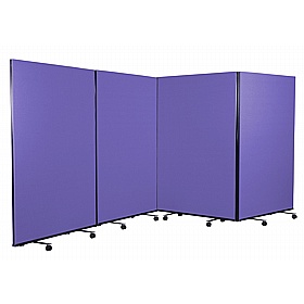 Division Woolmix 4 Panel Mobile Partition Screens - Display Equipment