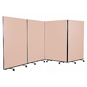 Division Woolmix 4 Panel Mobile Partition Screens - Display Equipment
