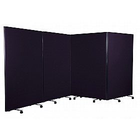 Division Woolmix 4 Panel Mobile Partition Screens - Display Equipment