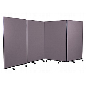 Division Woolmix 4 Panel Mobile Partition Screens - Display Equipment