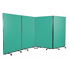 Division Woolmix 4 Panel Mobile Partition Screens - Display Equipment