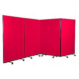 Division Woolmix 4 Panel Mobile Partition Screens - Display Equipment
