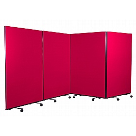 Division Woolmix 4 Panel Mobile Partition Screens - Display Equipment