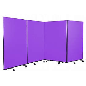 Division Fiesta 4 Panel Mobile Partition Screens - Display Equipment
