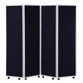 Division Plus Woolmix Mobile Folding Concertina Room Dividers