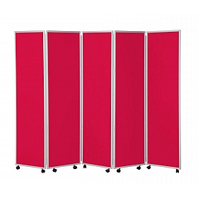 Division Plus Woolmix Mobile Folding Concertina Room Dividers - Office Accessories