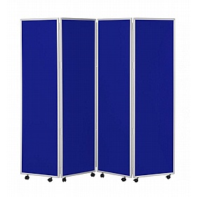 Division Plus Woolmix Mobile Folding Concertina Room Dividers - Office Accessories