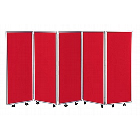 Division Plus Nyloop Mobile Folding Concertina Room Dividers - Office Accessories
