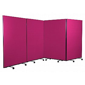 Division Nyloop 4 Panel Mobile Partition Screens - Display Equipment