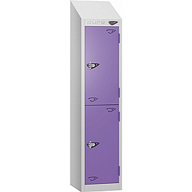 Pure Junior Sloping Top School Lockers with Hasp & Staple Lock - Office Storage