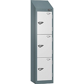 Pure Junior Sloping Top School Lockers with Hasp & Staple Lock - Office Storage