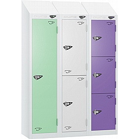 Pure Junior Sloping Top School Lockers with Hasp & Staple Lock