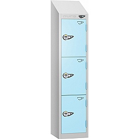 Pure Junior Sloping Top School Lockers with Manual Combination Lock - Office Storage