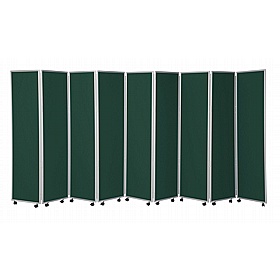 Division Plus Easy Clean Wipeable Fabric Mobile Folding Concertina Room Dividers - Office Accessories