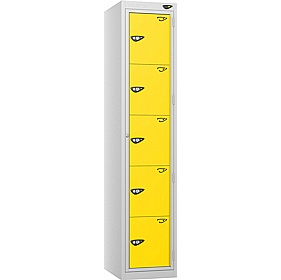 Pure Antibacterial 5 Compartment Garment Dispenser Lockers with Cam Lock - Office Storage