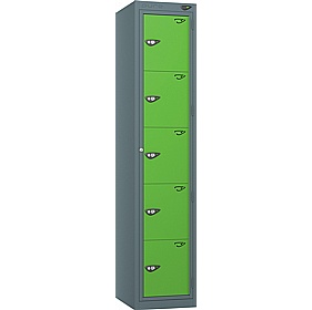Pure Antibacterial 5 Compartment Garment Dispenser Lockers with Cam Lock - Office Storage