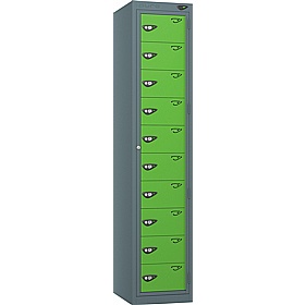 Pure Antibacterial 10 Compartment Garment Dispenser Lockers with Cam Lock - Office Storage