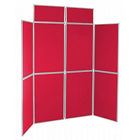 8 Panel Floorstanding Folding Display Boards - Display Equipment