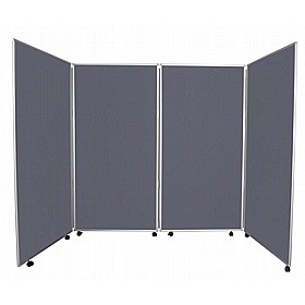 Jumbo 4 Panel Freestanding Mobile Folding Display Boards - Display Equipment