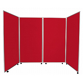 Jumbo 4 Panel Freestanding Mobile Folding Display Boards - Display Equipment