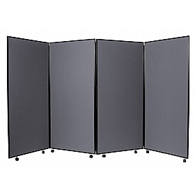 Jumbo 4 Panel Freestanding Mobile Folding Display Boards - Display Equipment