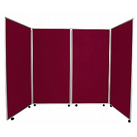 Jumbo 4 Panel Freestanding Mobile Folding Display Boards - Display Equipment