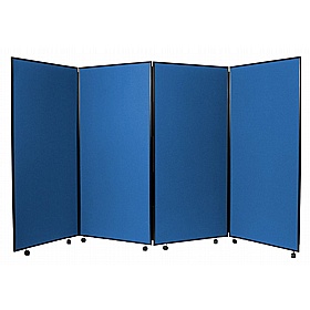 Jumbo 4 Panel Freestanding Mobile Folding Display Boards - Display Equipment