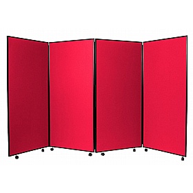 Jumbo 4 Panel Freestanding Mobile Folding Display Boards - Display Equipment