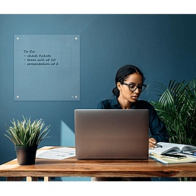 Nobo Transparent Acrylic Mini Wall Mounted Whiteboards - Display Equipment