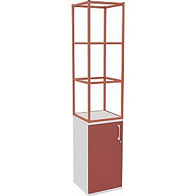 Matrix Storage Single Door Cupboard with Column Frame - Office Storage