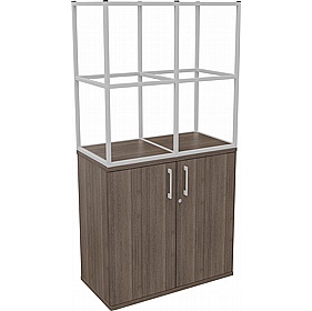 Matrix Storage Double Door Cupboard with Column Frame - Office Storage