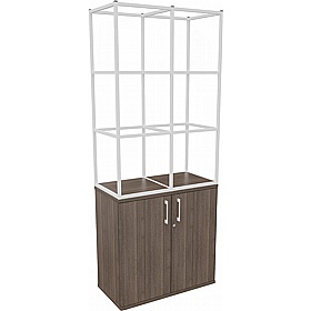 Matrix Storage Double Door Cupboard with Column Frame - Office Storage