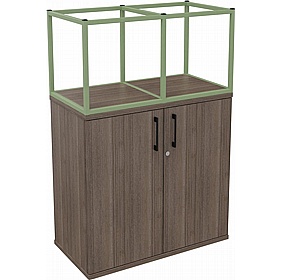 Matrix Storage Double Door Cupboard with Column Frame - Office Storage