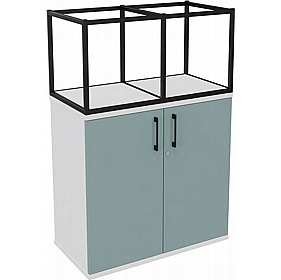 Matrix Storage Double Door Cupboard with Column Frame - Office Storage