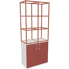 Matrix Storage Double Door Cupboard with Column Frame - Office Storage
