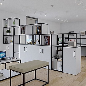 Matrix Storage Double Door Cupboard with Stepped Column Frame - Office Storage