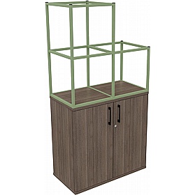 Matrix Storage Double Door Cupboard with Stepped Column Frame - Office Storage