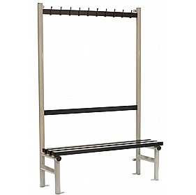 Palestra Single Sided Changing and Cloakroom Bench Seats with Hooks