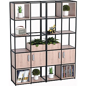 Matrix Storage Compartment Lockers with Combination Lock - Office Storage